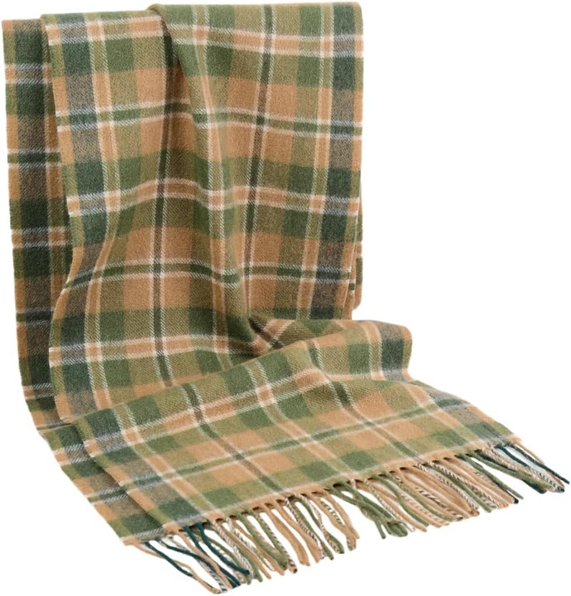 SKNSOFT Winter Wool Plaid Scarf for Men,Women Fashion Tartan Wrap Checkered Scarves - Image 2